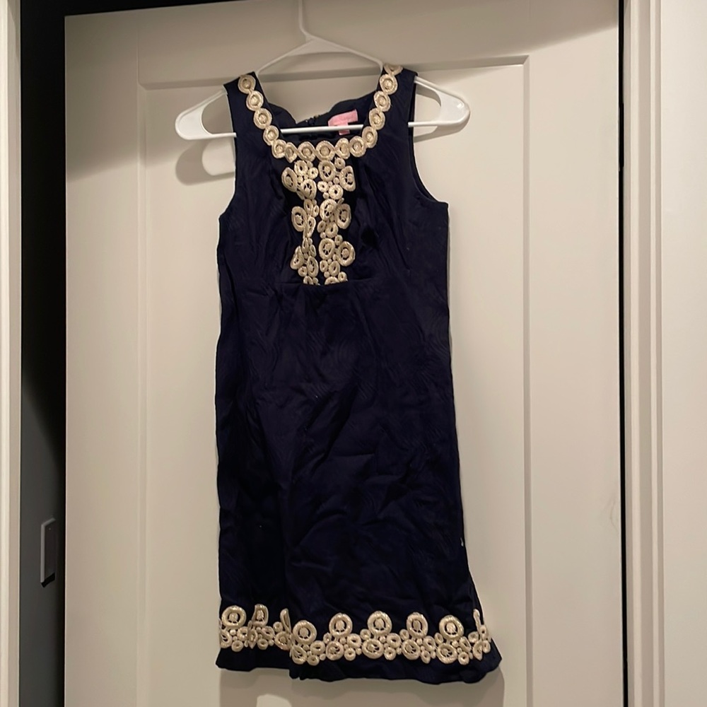 Navy and gold Lily Pulitzer dress